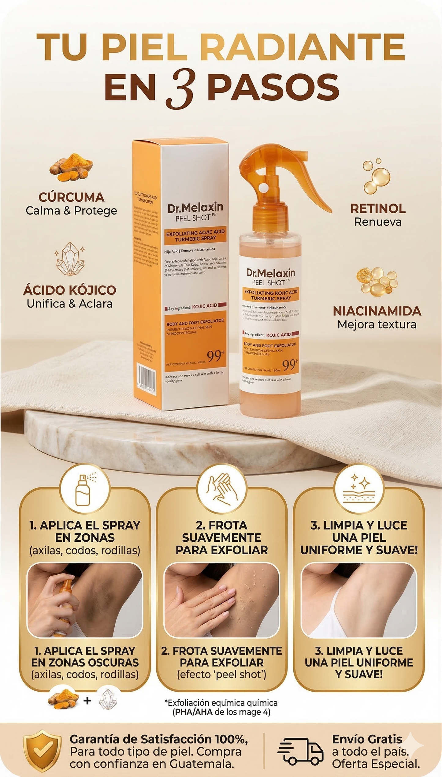 Dr. Melaxin - Tónico de Cúrcuma y Retinol